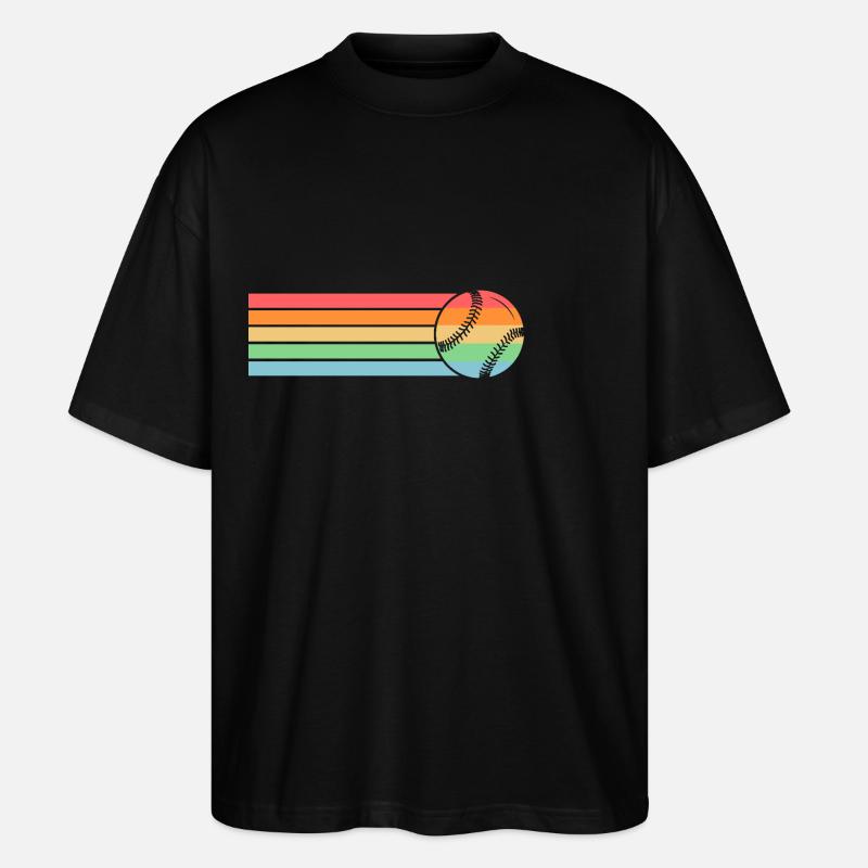 Baseballspieler Baseball - Stanley/Stella Oversized Unisex Bio T-Shirt Blaster 2.0 - Schwarz