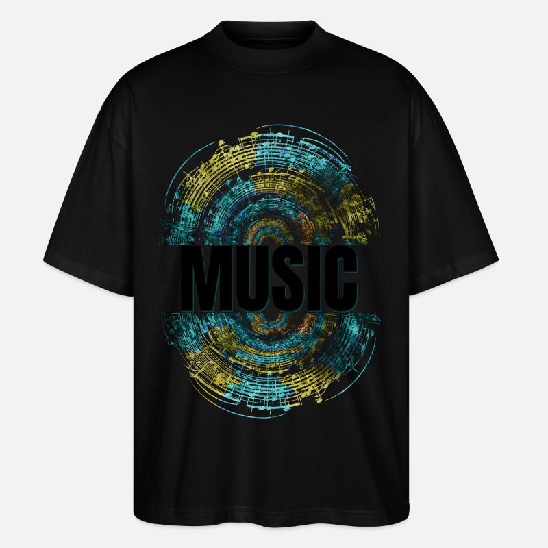 Music - Stanley/Stella Oversized Unisex Bio T-Shirt Blaster 2.0 - Schwarz