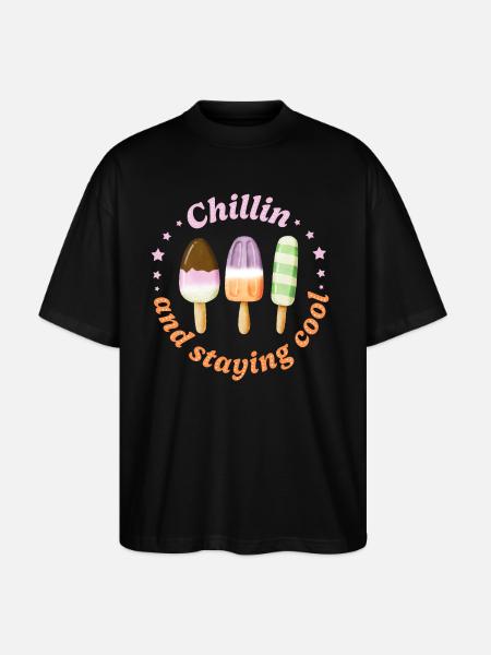 Staying Cool - Stanley/Stella Oversized Unisex Bio T-Shirt Blaster 2.0 - Schwarz