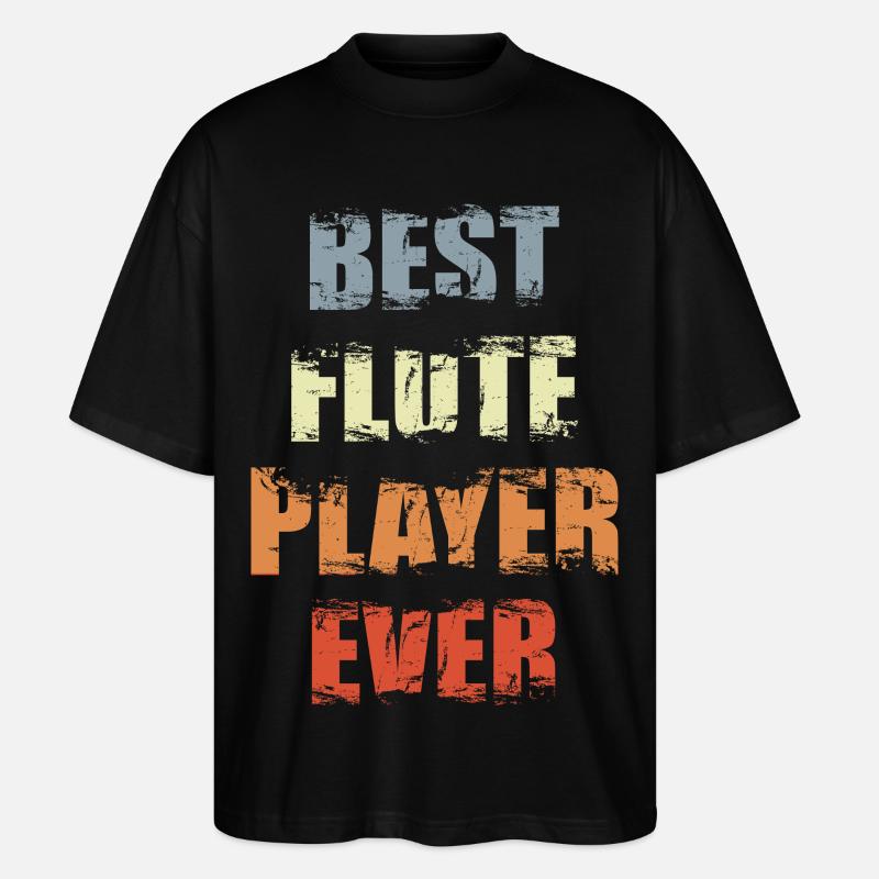 Bester Flötist - Stanley/Stella Oversized Unisex Bio T-Shirt Blaster 2.0 - Schwarz