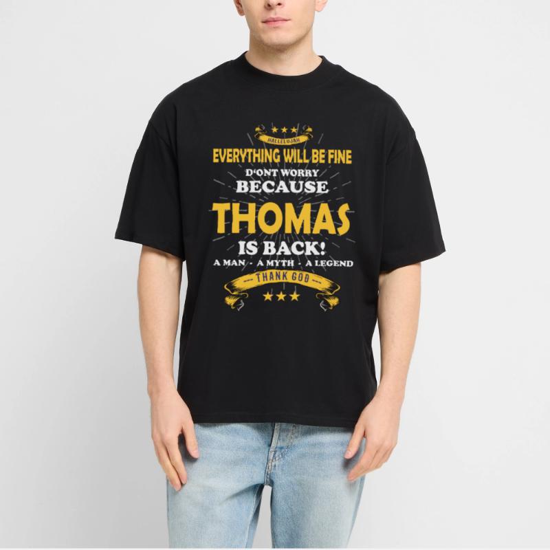 Everything will be fine Thomas Is back Stanley/Stella Oversized Unisex Organic T-shirt Blaster 2.0