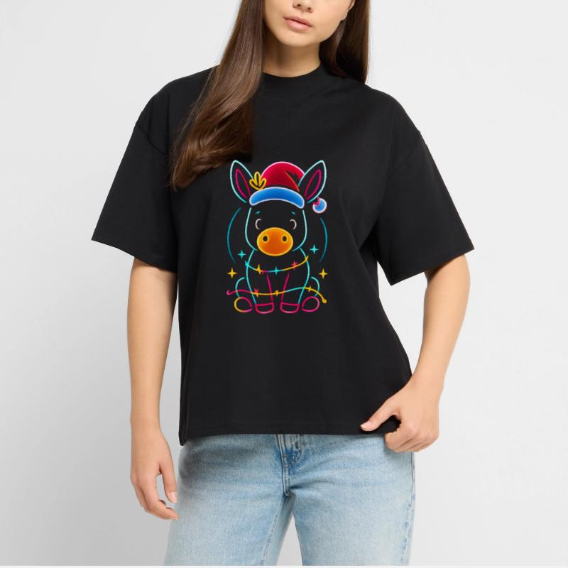 Donkey Elf Christmas Funny Gift Stanley/Stella Oversized Unisex Organic T-shirt Blaster 2.0