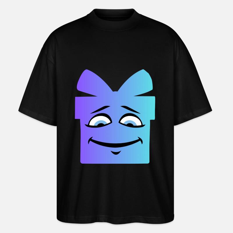 Gradient Smiling Gift Box - Stanley/Stella Oversized Unisex Organic T-shirt Blaster 2.0 - black