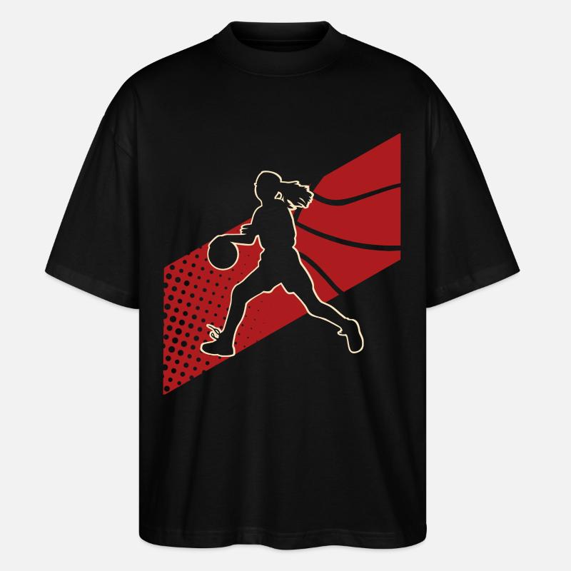 Joueur de basket-ball - T-shirt bio Blaster 2.0 coupe oversize Stanley/Stella Unisexe - noir