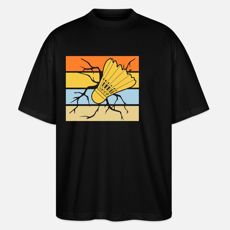 Federball Badminton - Stanley/Stella Oversized Unisex Bio T-Shirt Blaster 2.0 - Schwarz