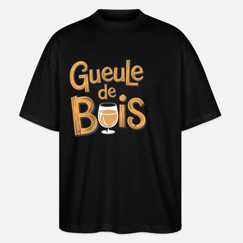 Gueule de bois - T-shirt bio Blaster 2.0 coupe oversize Stanley/Stella Unisexe - noir