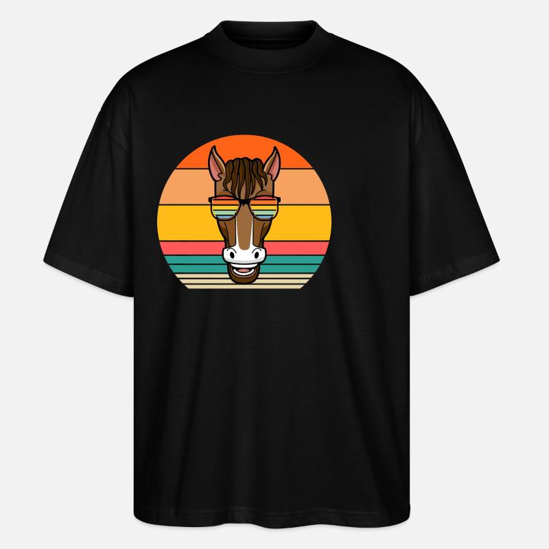 Monter à cheval - T-shirt bio Blaster 2.0 coupe oversize Stanley/Stella Unisexe - noir