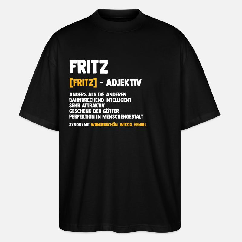 Fritz - Stanley/Stella Oversized Unisex Organic T-shirt Blaster 2.0 - black