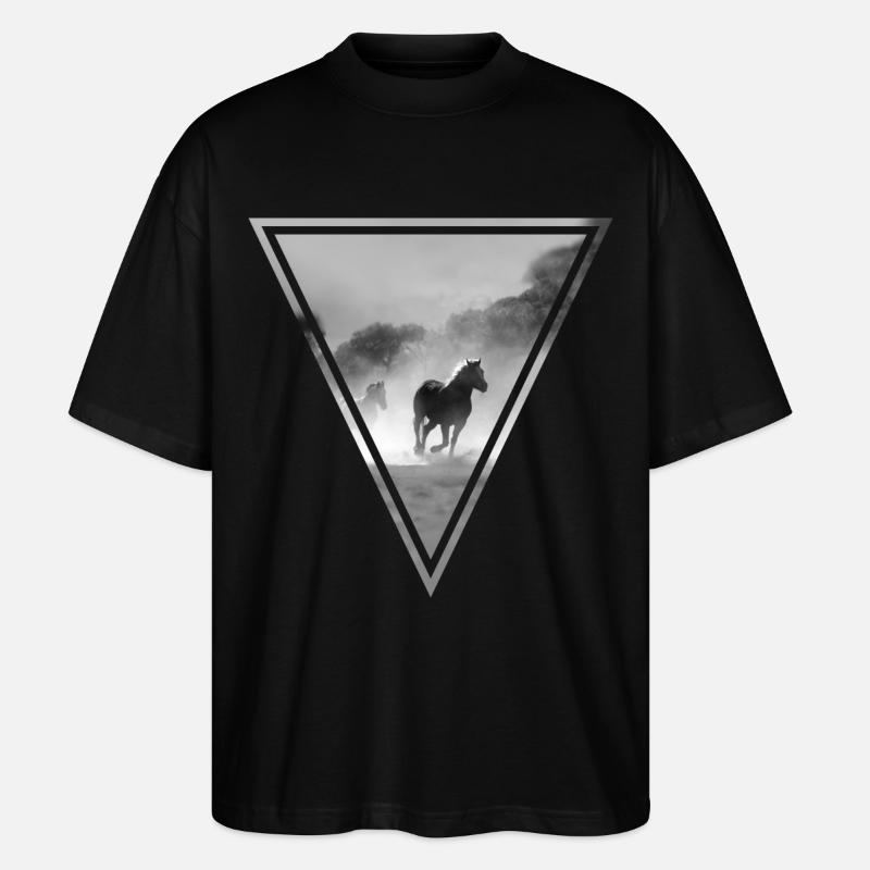 cheval - T-shirt bio Blaster 2.0 coupe oversize Stanley/Stella Unisexe - noir
