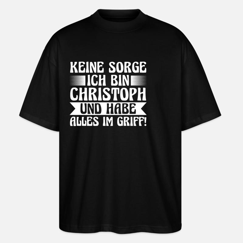 Prénom Chris Christoph - T-shirt bio Blaster 2.0 coupe oversize Stanley/Stella Unisexe - noir