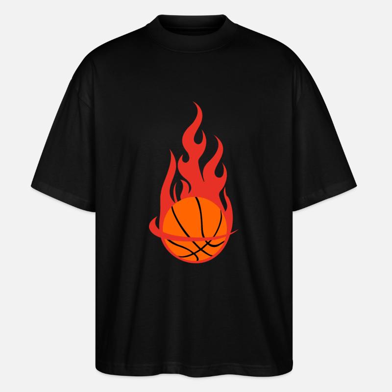 On Fire - Basketball. Geschenkidee - Stanley/Stella Oversized Unisex Bio T-Shirt Blaster 2.0 - Schwarz