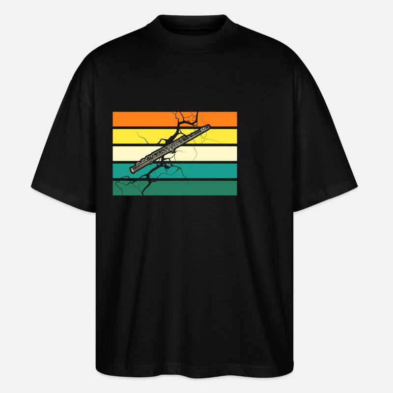 Flötist Querflöte - Stanley/Stella Oversized Unisex Bio T-Shirt Blaster 2.0 - Schwarz