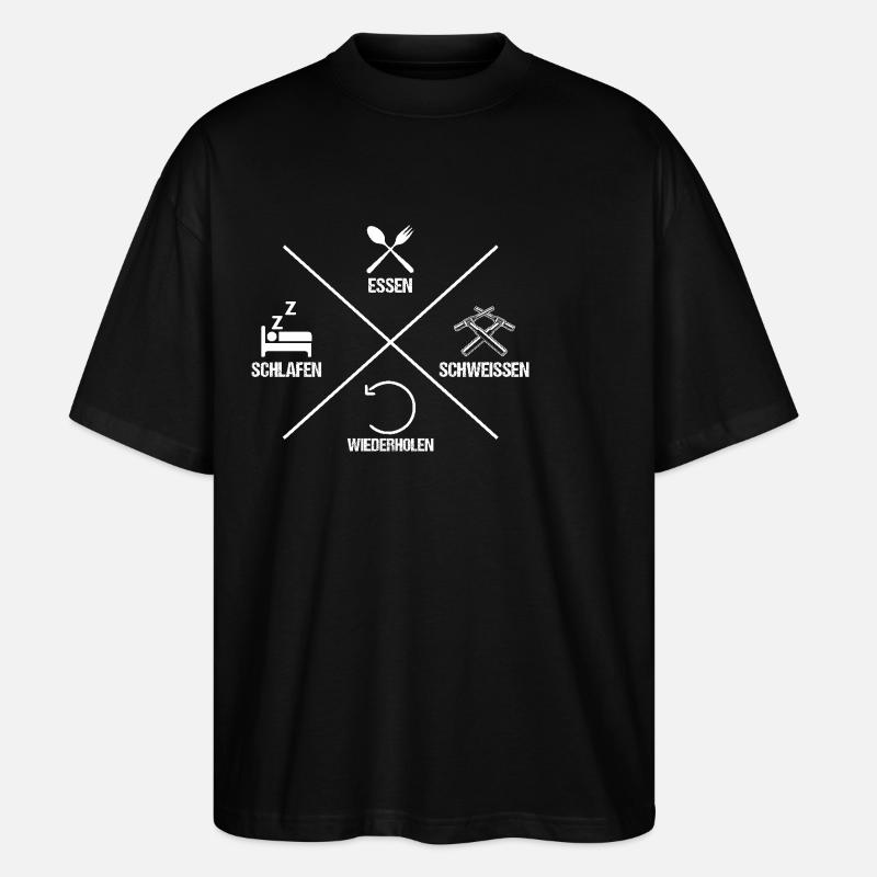 Soudage Soudeurs Soudeurs - T-shirt bio Blaster 2.0 coupe oversize Stanley/Stella Unisexe - noir