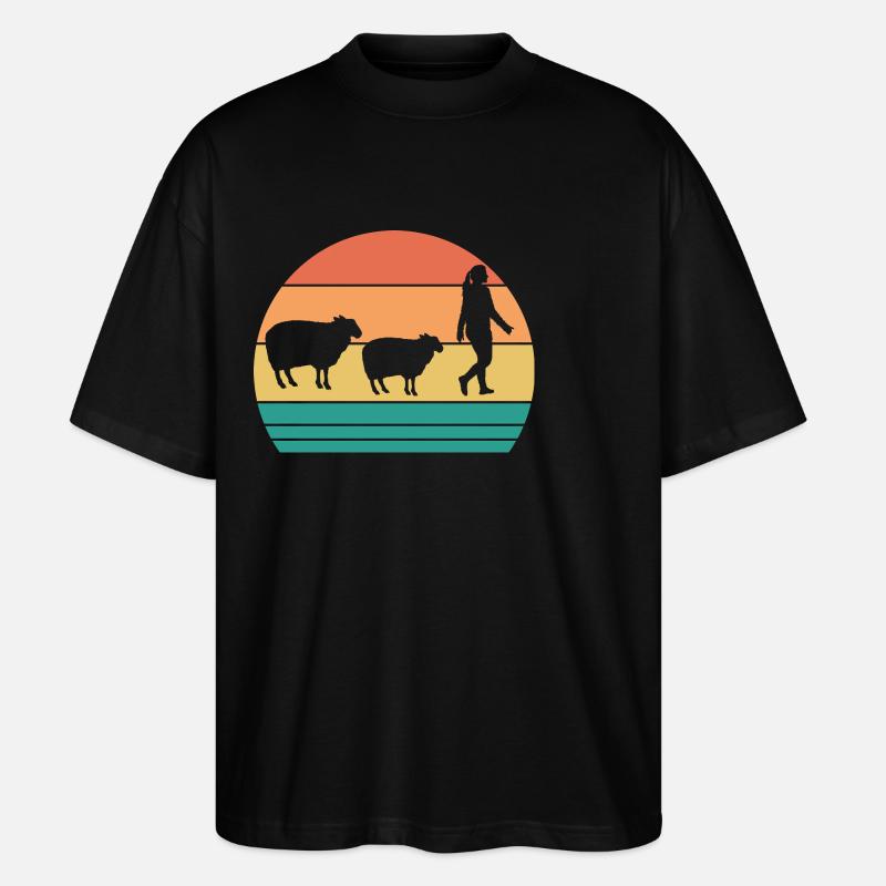 Mouton berger - T-shirt bio Blaster 2.0 coupe oversize Stanley/Stella Unisexe - noir