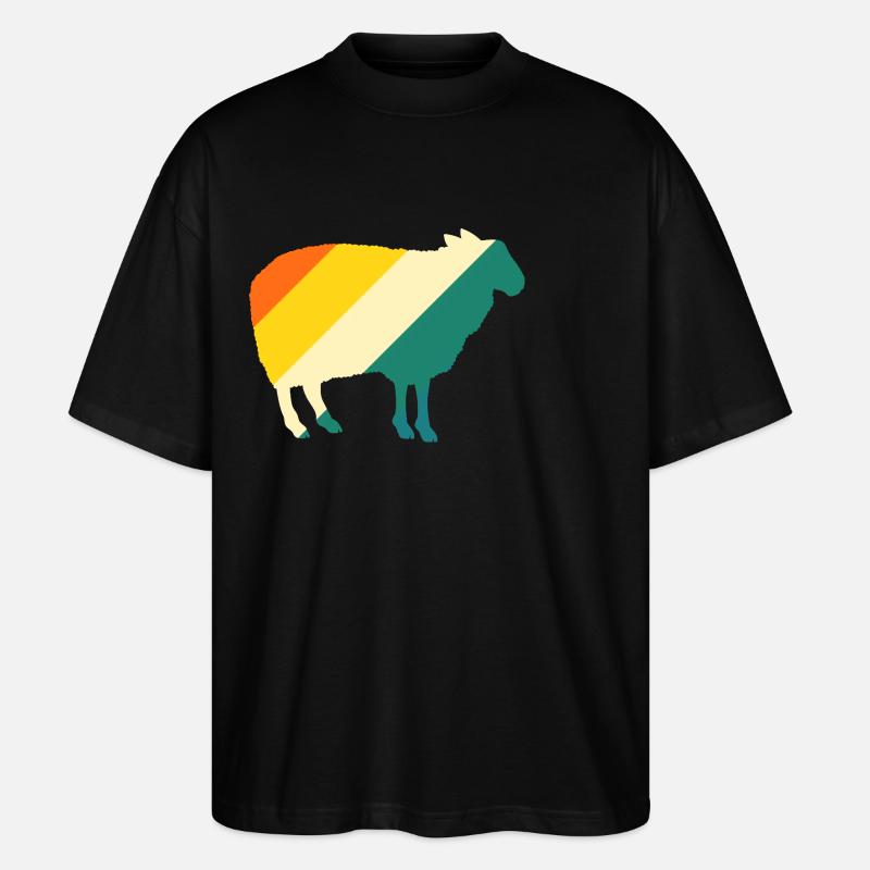 Schäfer Schaf - Stanley/Stella Oversized Unisex Bio T-Shirt Blaster 2.0 - Schwarz