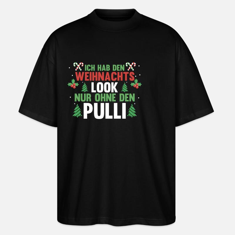 Père Noël Noël laid Noël - T-shirt bio Blaster 2.0 coupe oversize Stanley/Stella Unisexe - noir