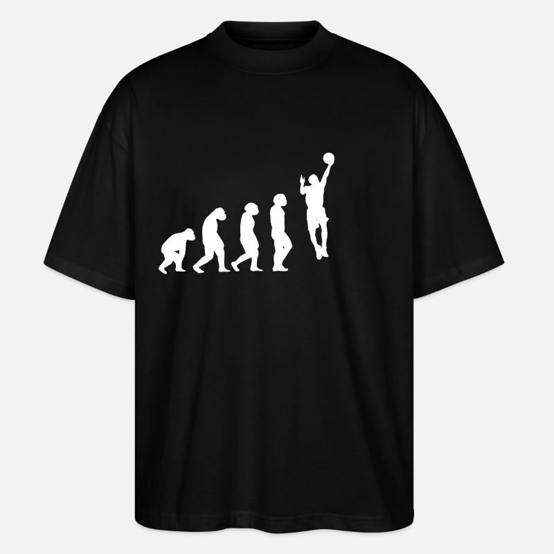 Basketballspieler Evolution Basketball - Stanley/Stella Oversized Unisex Bio T-Shirt Blaster 2.0 - Schwarz