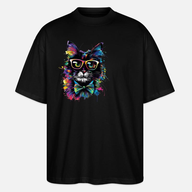 Professor Katze - Stanley/Stella Oversized Unisex Bio T-Shirt Blaster 2.0 - Schwarz