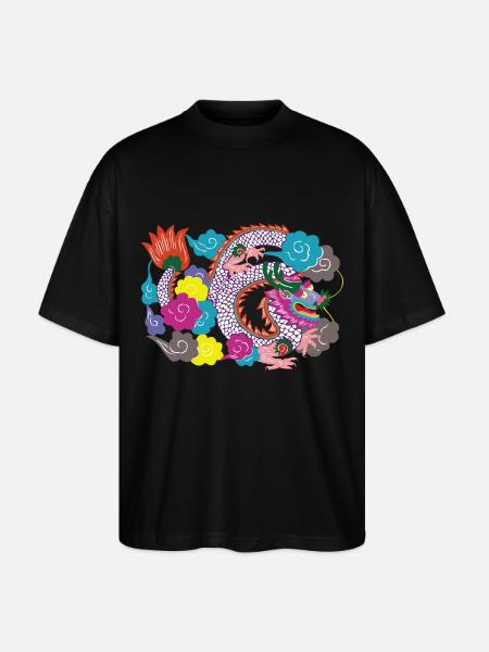 Dragon Japon - T-shirt bio Blaster 2.0 coupe oversize Stanley/Stella Unisexe - noir