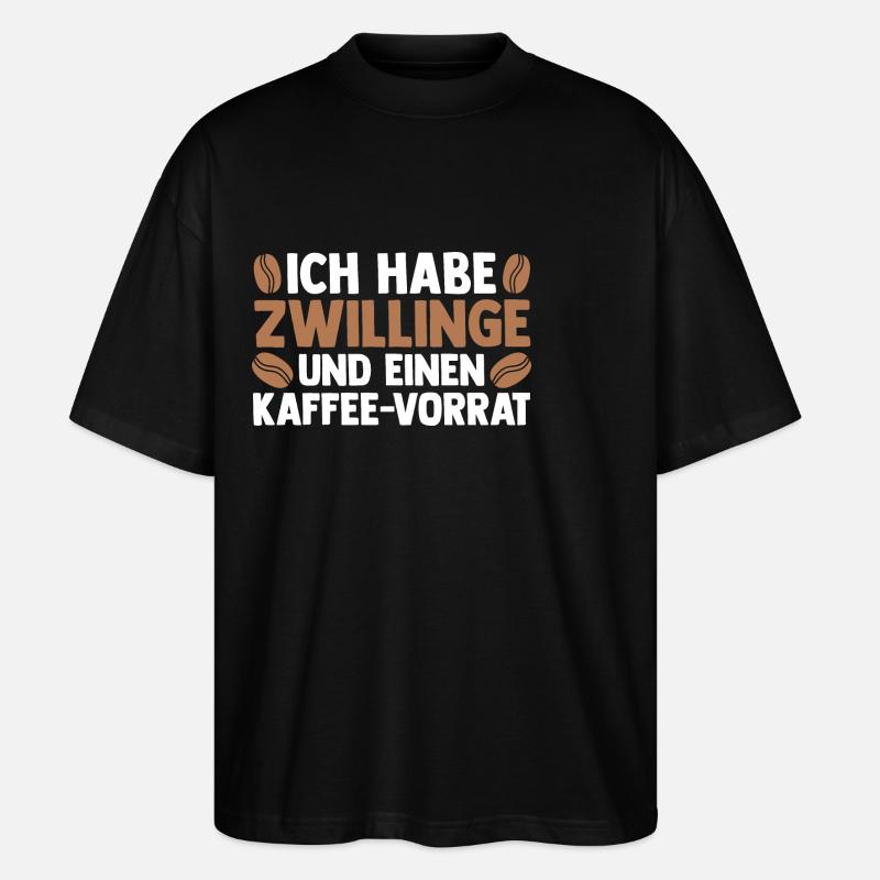 Maman De Jumeaux Café - T-shirt bio Blaster 2.0 coupe oversize Stanley/Stella Unisexe - noir