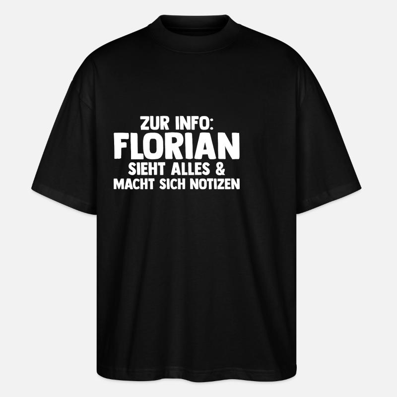 Florian - Stanley/Stella Oversized Unisex Bio T-Shirt Blaster 2.0 - Schwarz