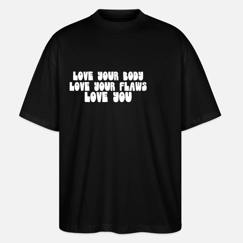 Liebe deinen Körper - Stanley/Stella Oversized Unisex Bio T-Shirt Blaster 2.0 - Schwarz