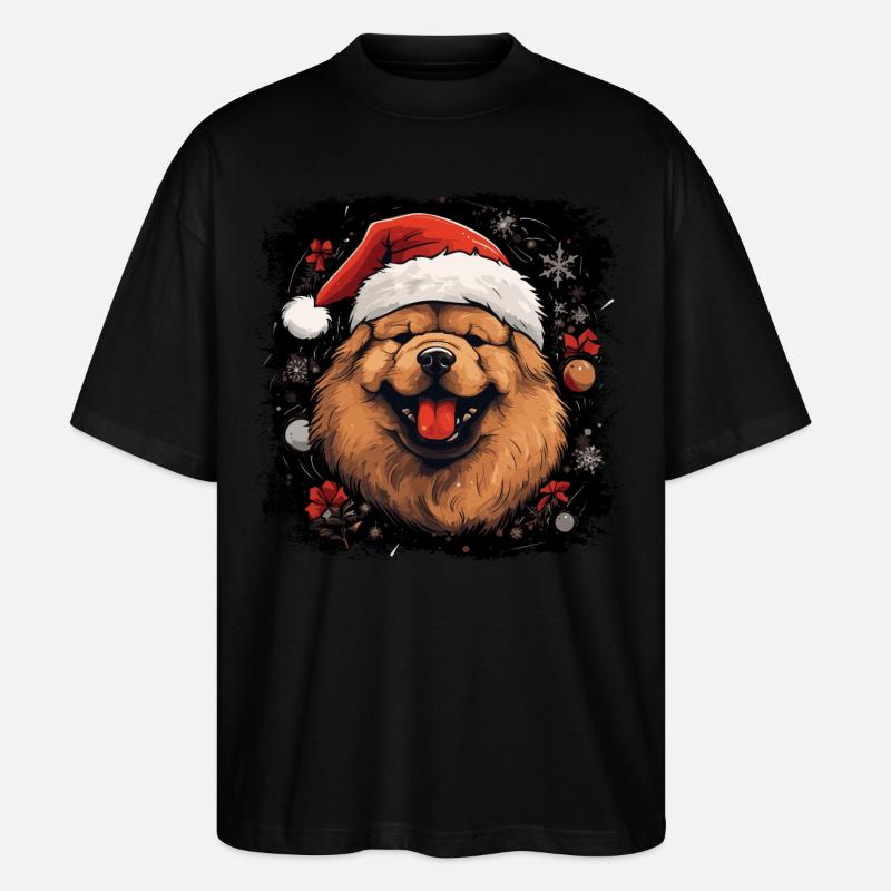Père Noël Chow Chow - T-shirt bio Blaster 2.0 coupe oversize Stanley/Stella Unisexe - noir