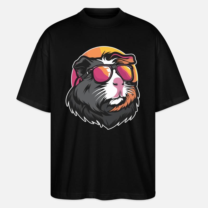 Cochon d’Inde frais - T-shirt bio Blaster 2.0 coupe oversize Stanley/Stella Unisexe - noir