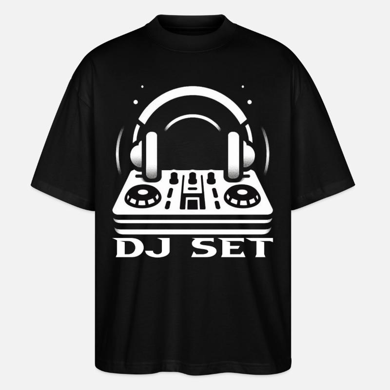 DJ Set - T-shirt bio Blaster 2.0 coupe oversize Stanley/Stella Unisexe - noir