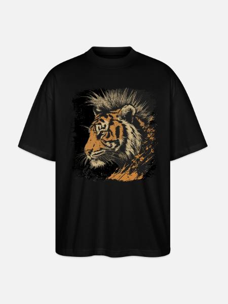 Tigerpunk - Stanley/Stella Oversized Unisex Organic T-shirt Blaster 2.0 - black