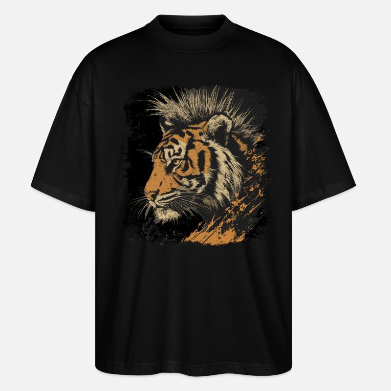 Tigerpunk - T-shirt bio Blaster 2.0 coupe oversize Stanley/Stella Unisexe - noir