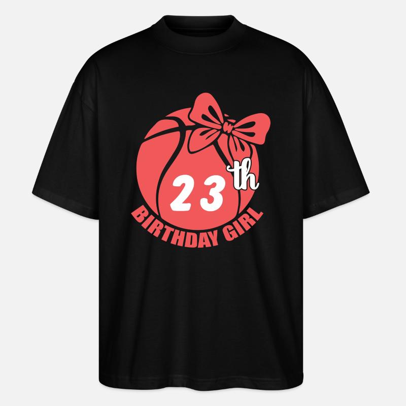 Basket-ball 23e anniversaire Basketteur - T-shirt bio Blaster 2.0 coupe oversize Stanley/Stella Unisexe - noir