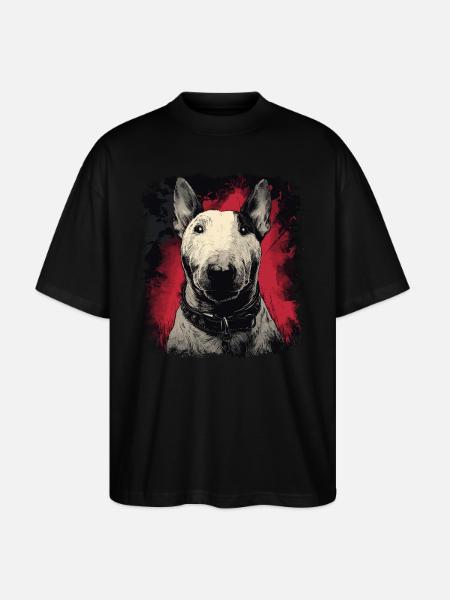 Bull terrier - Stanley/Stella Oversized Unisex Organic T-shirt Blaster 2.0 - black
