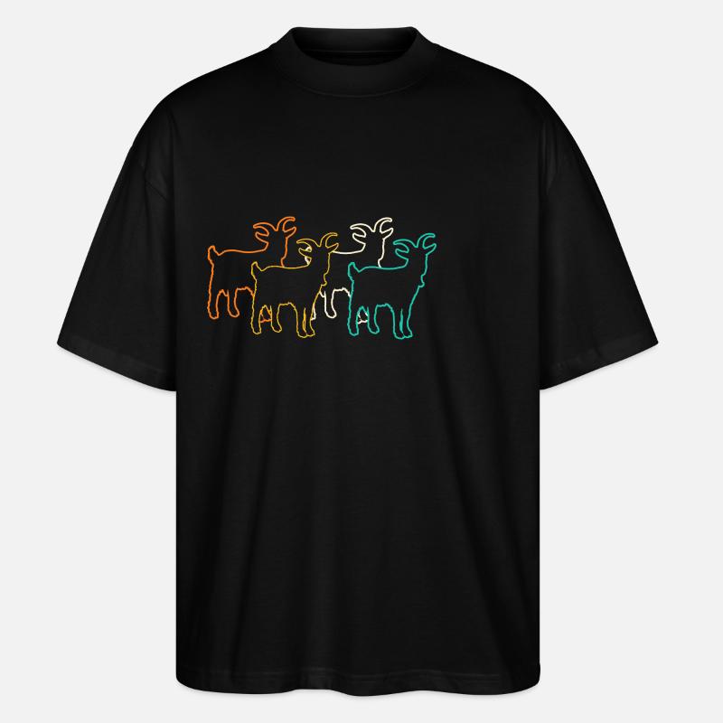 Ziegen - Stanley/Stella Oversized Unisex Bio T-Shirt Blaster 2.0 - Schwarz