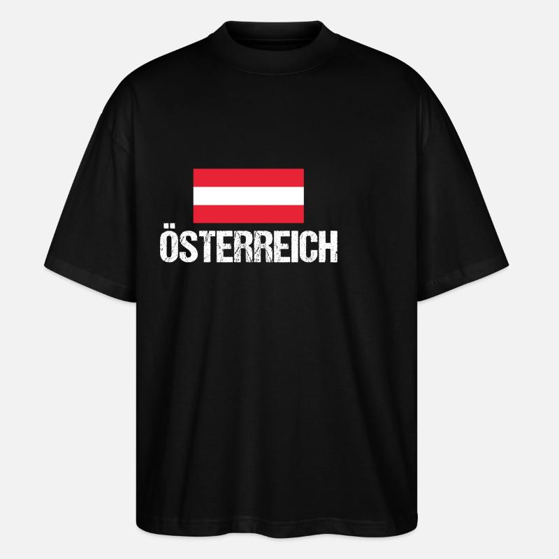 Autrichiens Autriche - T-shirt bio Blaster 2.0 coupe oversize Stanley/Stella Unisexe - noir
