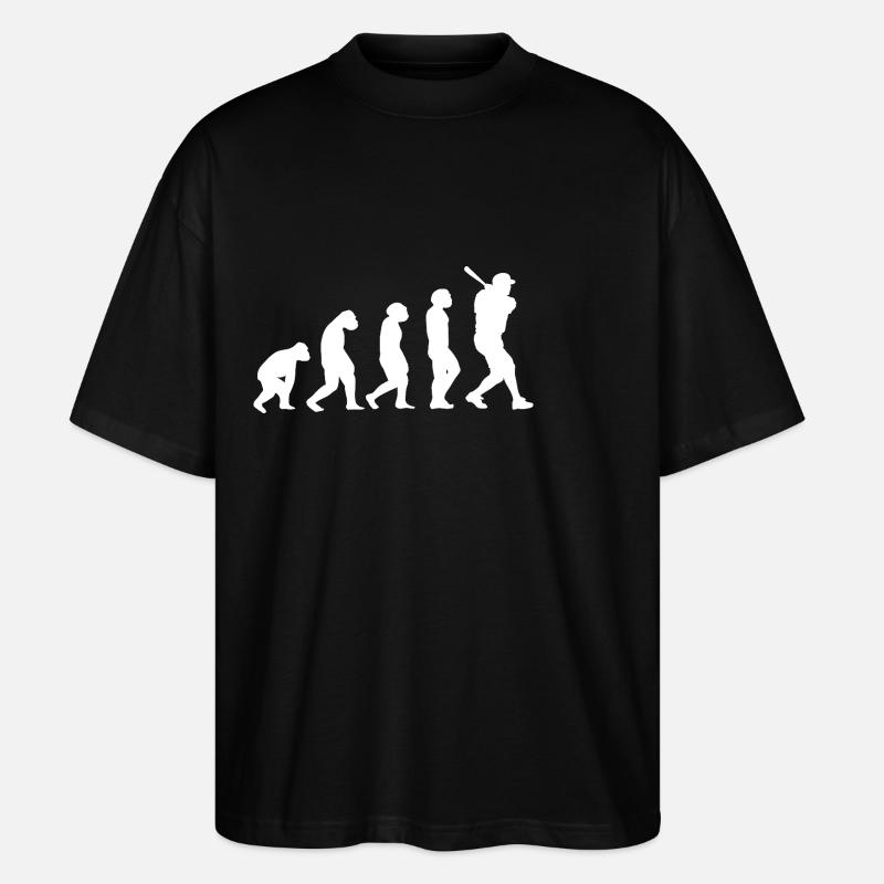 Baseball Player Evolution Baseball - Stanley/Stella Oversized Unisex Organic T-shirt Blaster 2.0 - black