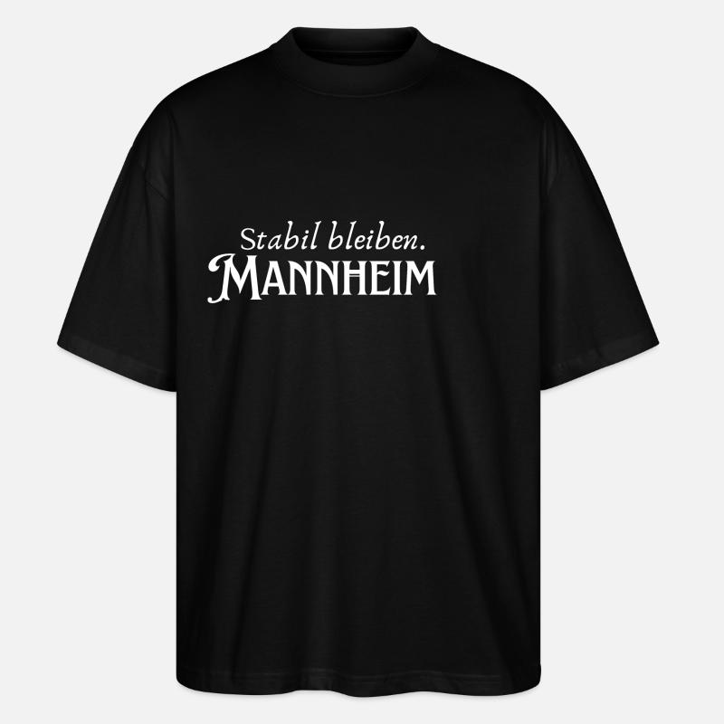 Stabil bleiben Mannheim - Stanley/Stella Oversized Unisex Bio T-Shirt Blaster 2.0 - Schwarz