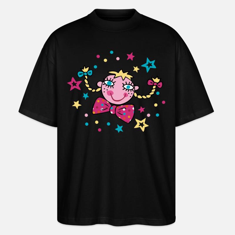 Fasching Konfetti Girl - Stanley/Stella Oversized Unisex Bio T-Shirt Blaster 2.0 - Schwarz