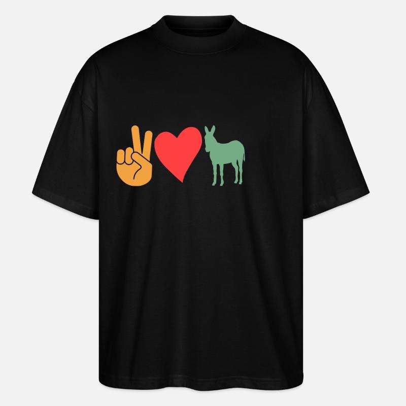 Esel - Stanley/Stella Oversized Unisex Bio T-Shirt Blaster 2.0 - Schwarz