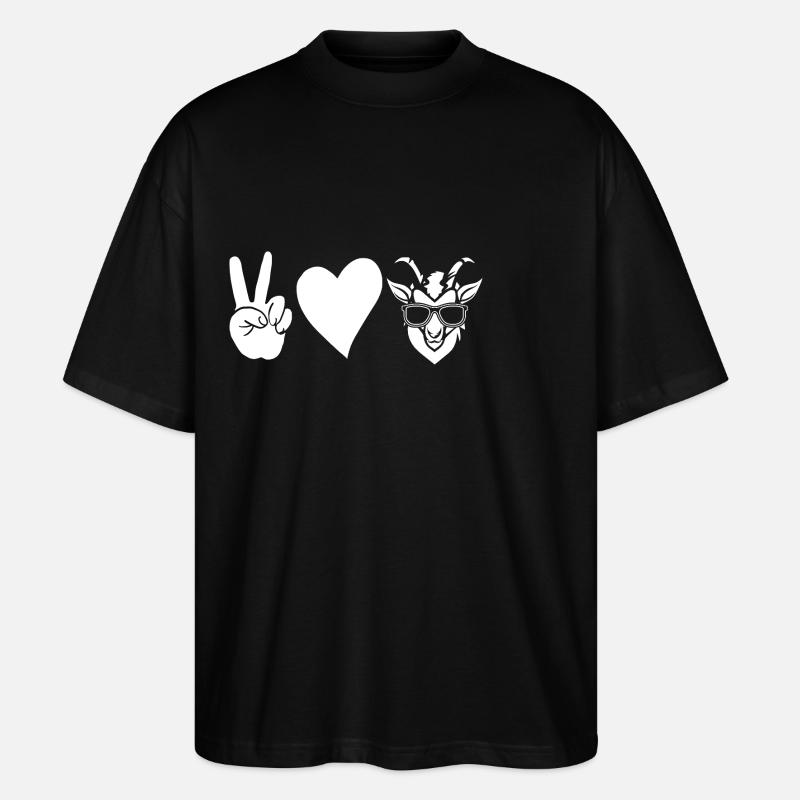 Ziegen - Stanley/Stella Oversized Unisex Bio T-Shirt Blaster 2.0 - Schwarz