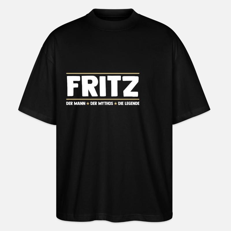Fritz - Stanley/Stella Oversized Unisex Bio T-Shirt Blaster 2.0 - Schwarz