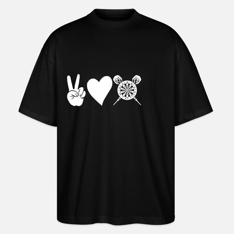 Joueur de fléchettes Fléchettes - T-shirt bio Blaster 2.0 coupe oversize Stanley/Stella Unisexe - noir