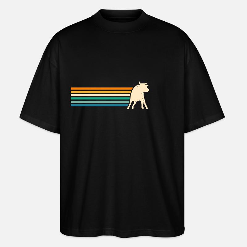 Bovins de buffle Bœufs - T-shirt bio Blaster 2.0 coupe oversize Stanley/Stella Unisexe - noir
