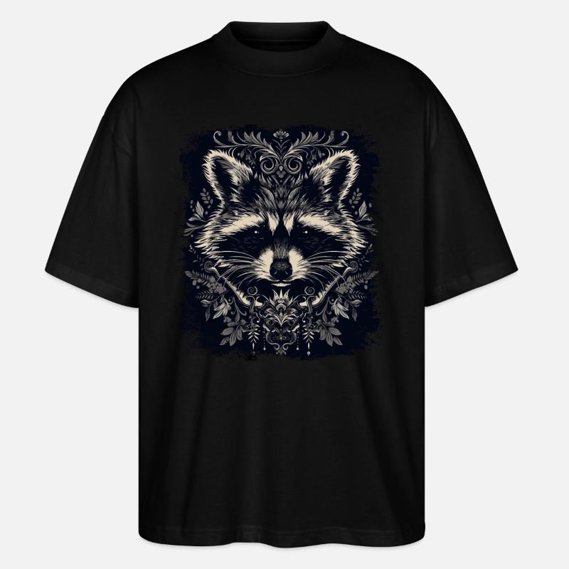 Art du raton laveur - T-shirt bio Blaster 2.0 coupe oversize Stanley/Stella Unisexe - noir