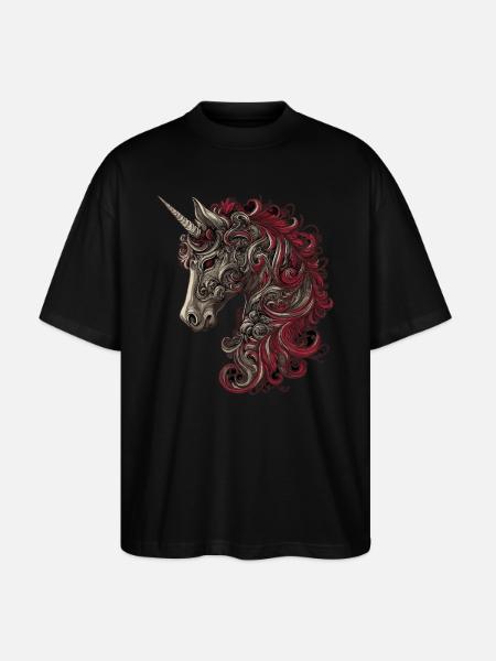 Einhornkunst - Stanley/Stella Oversized Unisex Bio T-Shirt Blaster 2.0 - Schwarz