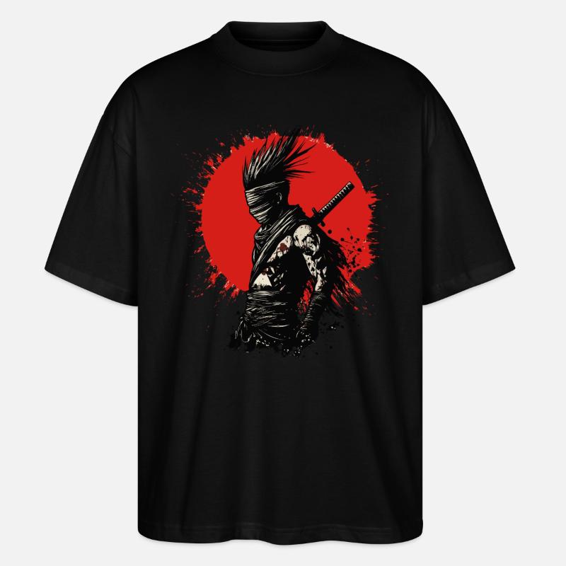 Fantasy ninja Punk - Stanley/Stella Oversized Unisex Organic T-shirt Blaster 2.0 - black