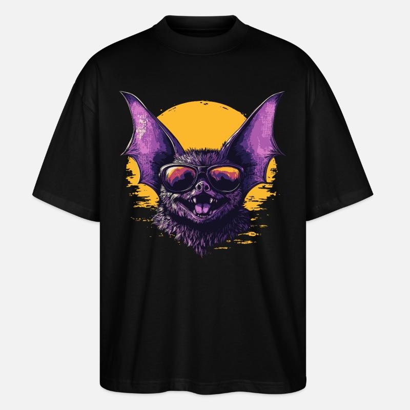 Funny Bat - Stanley/Stella Oversized Unisex Organic T-shirt Blaster 2.0 - black