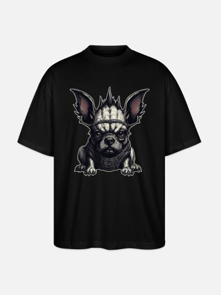 Gothic French Bulldog - Stanley/Stella Oversized Unisex Organic T-shirt Blaster 2.0 - black