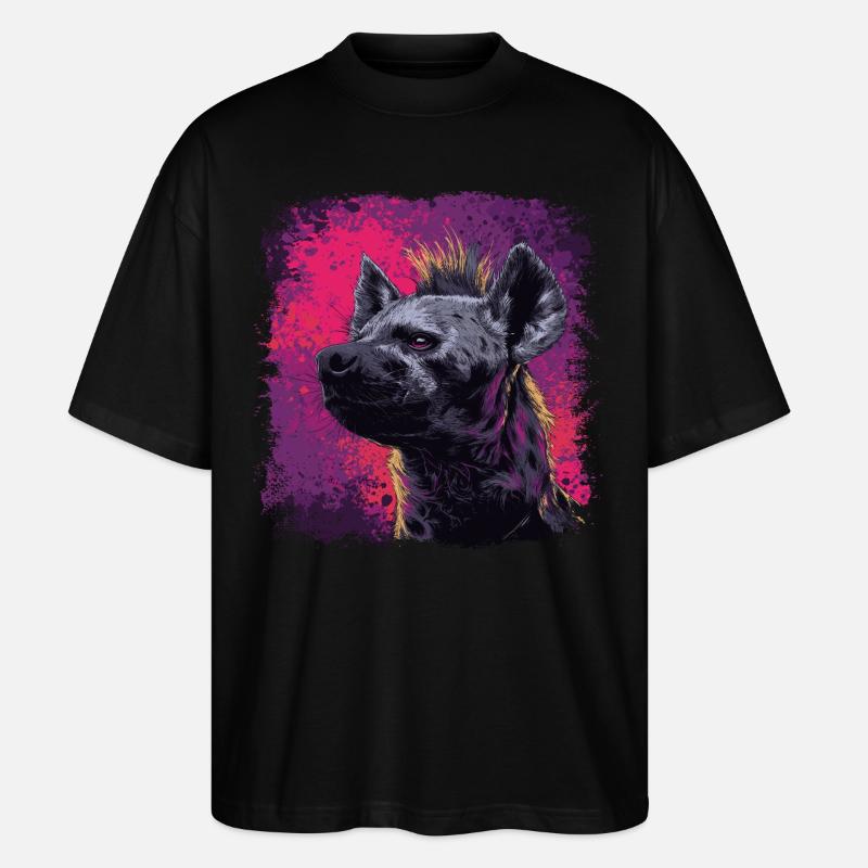Punkrock Hyäne - Stanley/Stella Oversized Unisex Bio T-Shirt Blaster 2.0 - Schwarz
