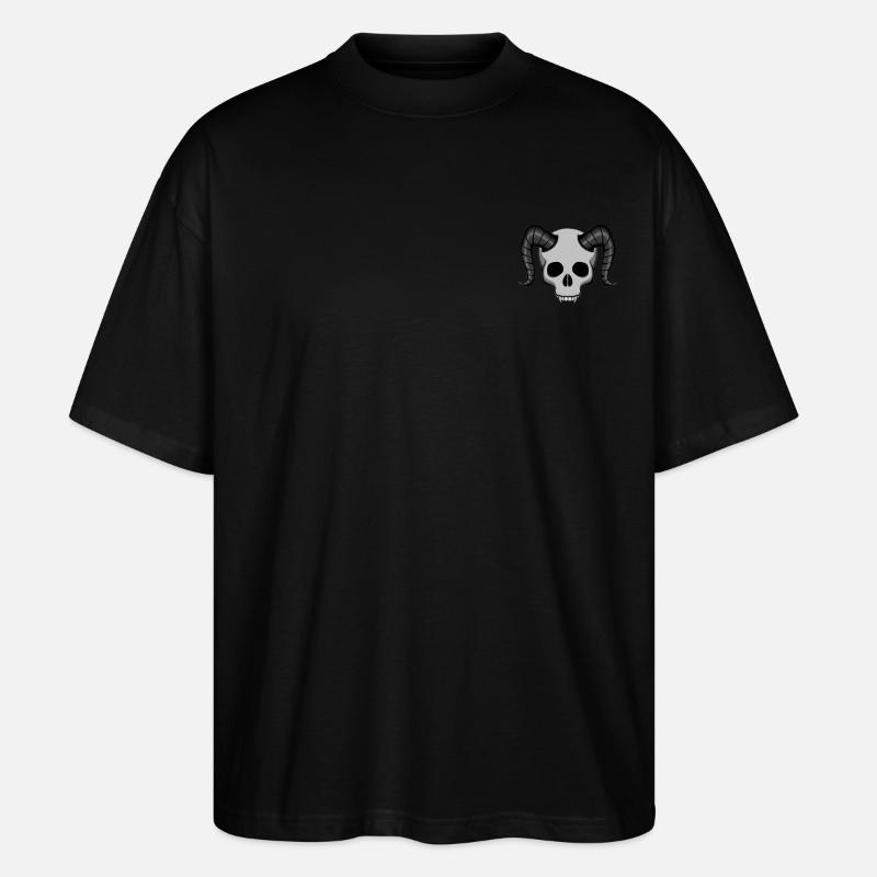 Dämon - Halbschädel - Stanley/Stella Oversized Unisex Bio T-Shirt Blaster 2.0 - Schwarz